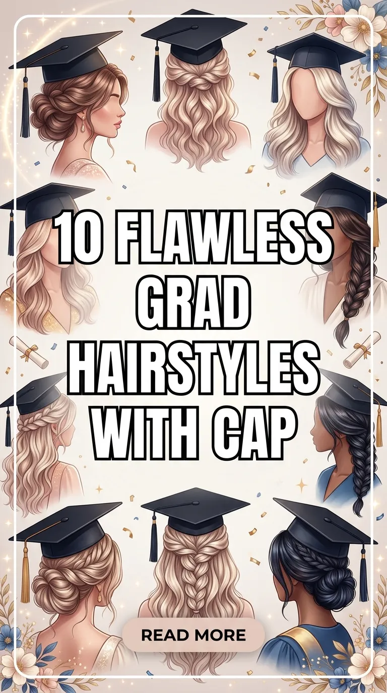 10 Flawless Grad Hairstyles with Cap: