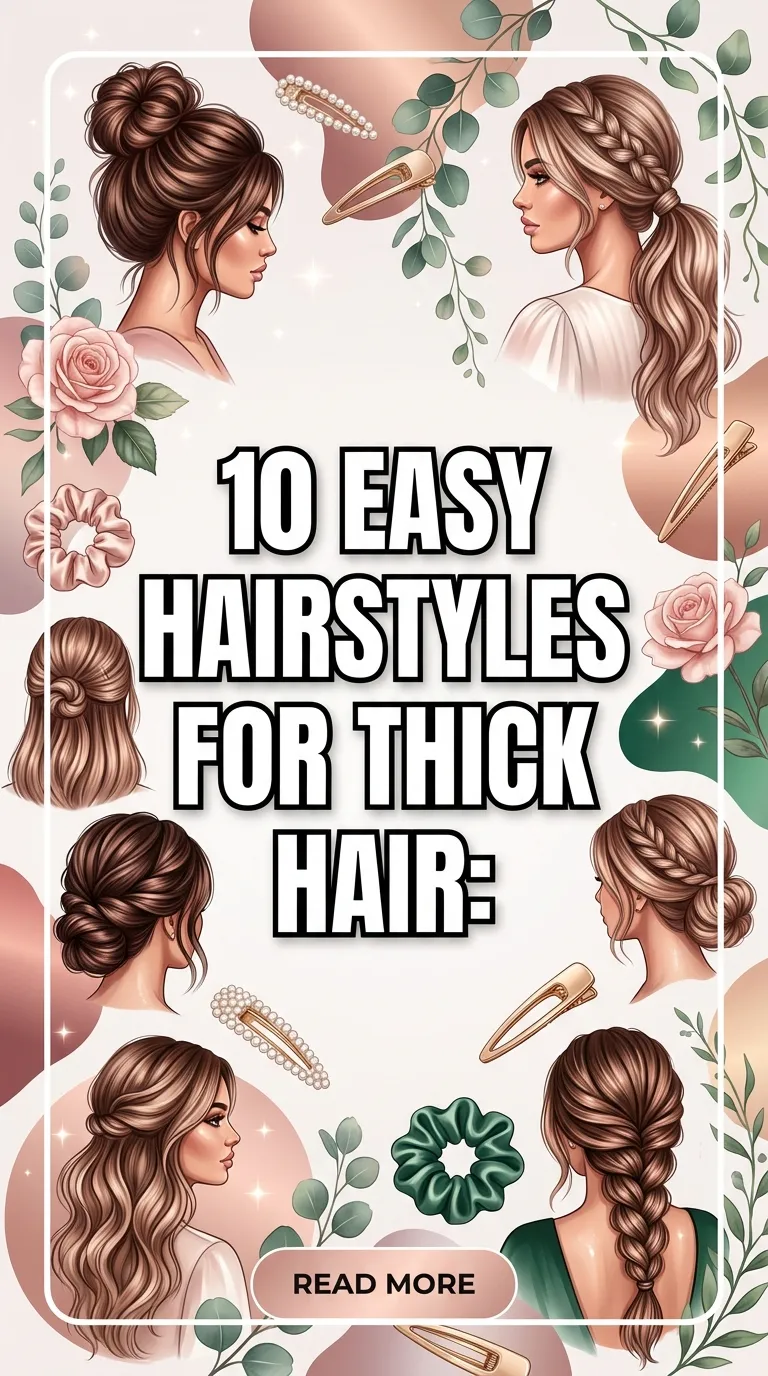 10 Easy Hairstyles for Thick Hair: